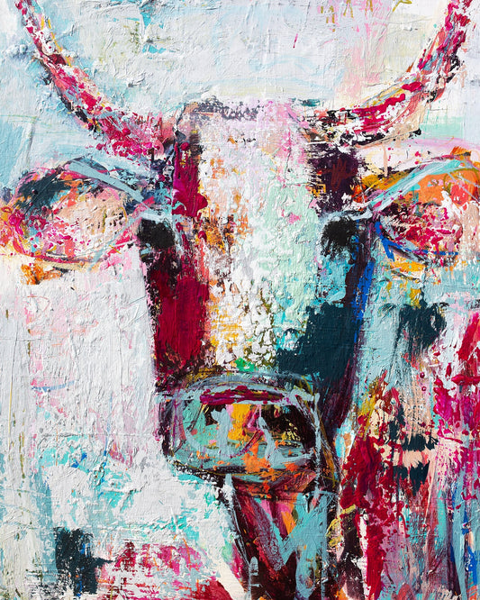 Augustus - Cow Art Print by Rose Hewartson Australian Artist