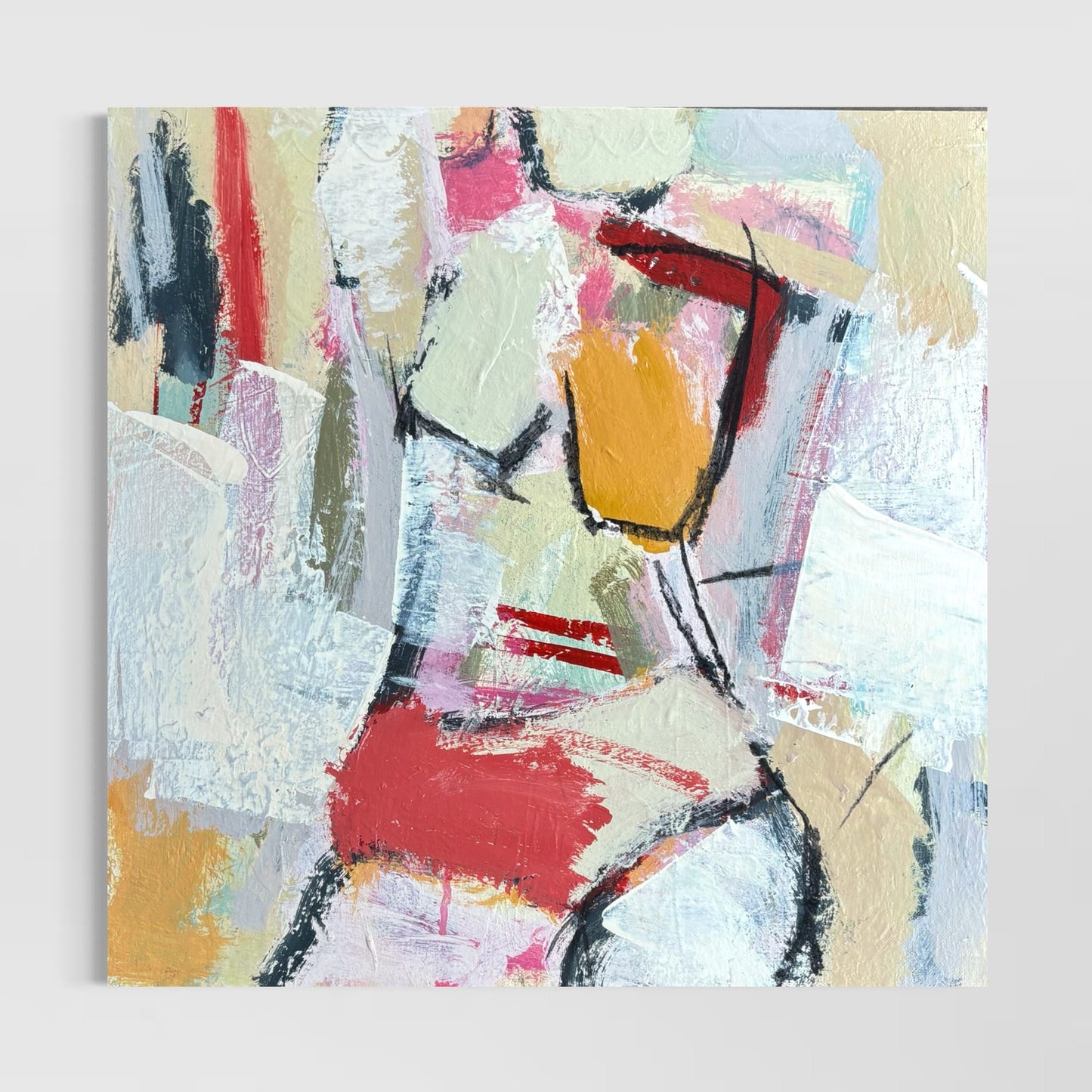 More Than Enough - by Australian Artist Rose Hewartson Original Abstract Figure Painting on Canvas