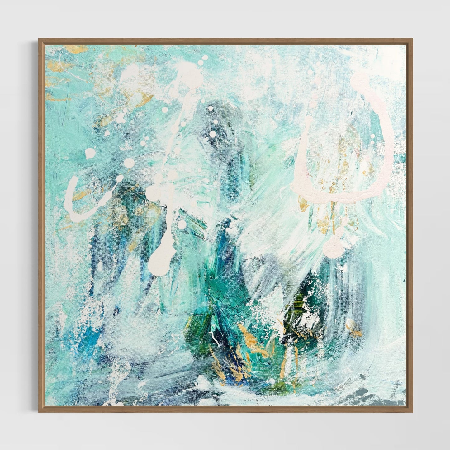 Serenity Exists - by Australian Artist Rose Hewartson Original Abstract Painting on Canvas Framed Statement Piece