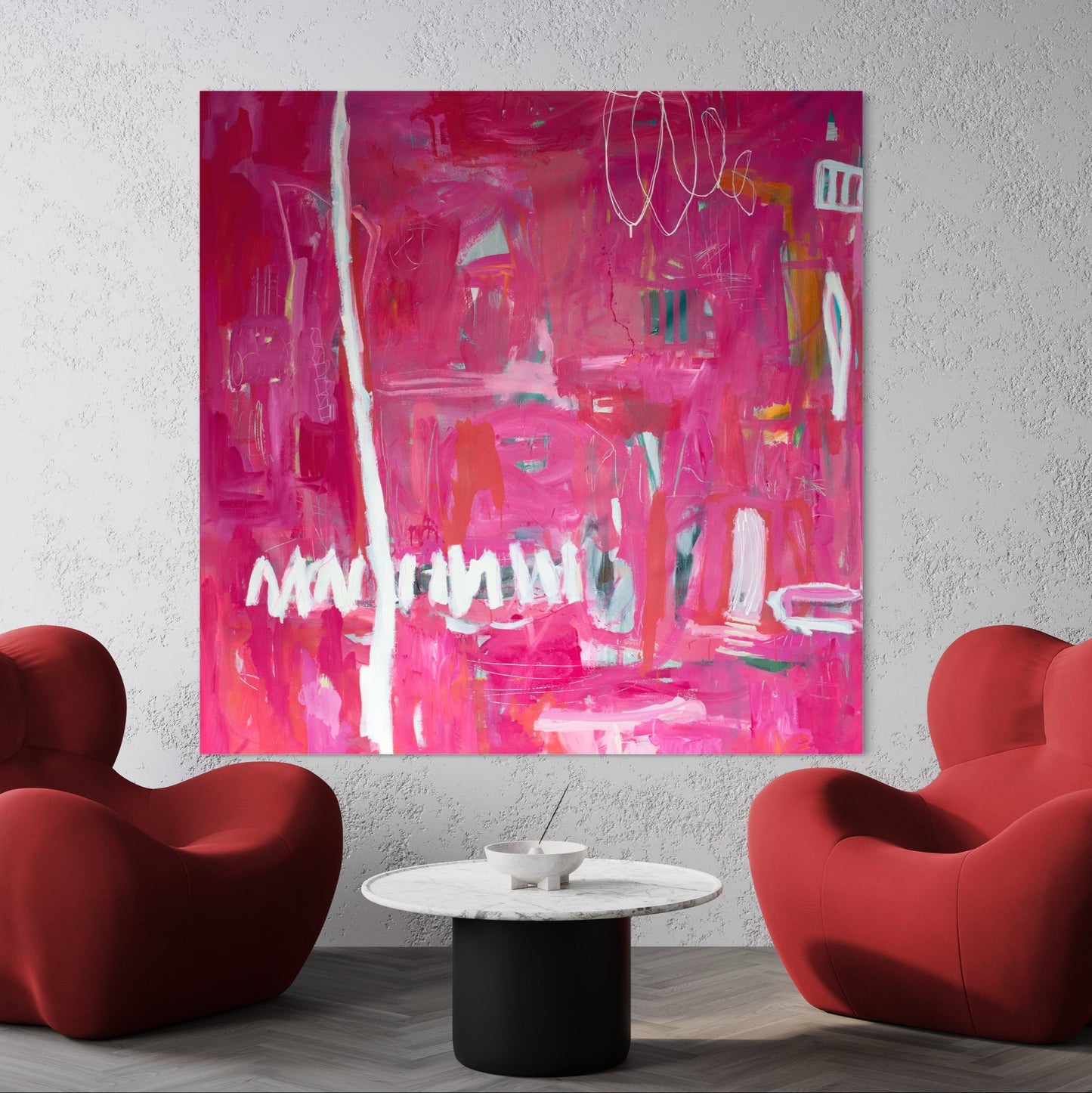 The Path Less Travelled - by Australian Artist Rose Hewartson Original Abstract Painting on Canvas 190 x 190 cm Statement Piece