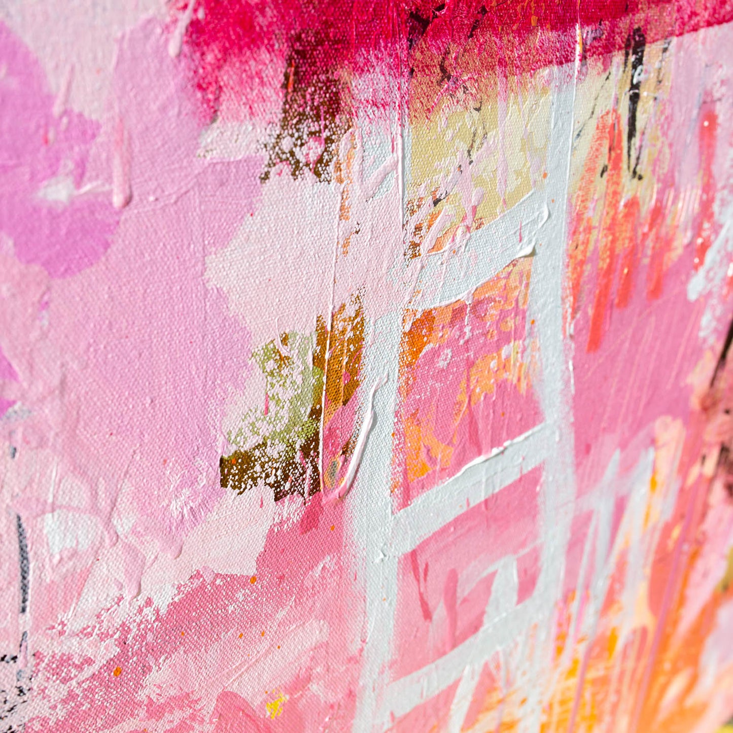 This Girl Is On Fire - Original Abstract Painting by Australian Artist Rose Hewartson 153 x 103cm
