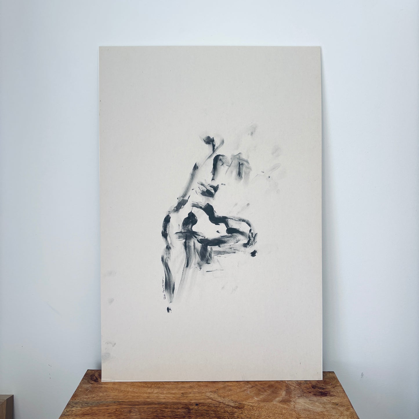Female Figure No 3   - by Australian Artist Rose Hewartson Original Abstract Figure Drawing on Paper