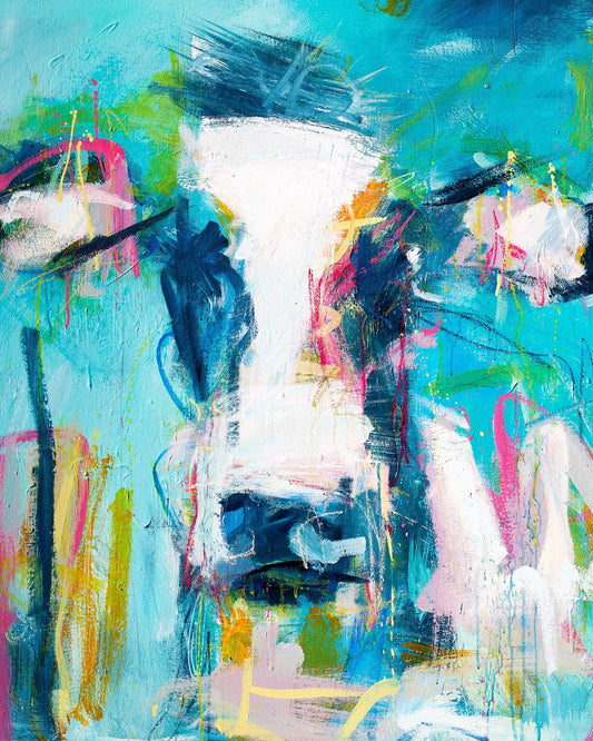 Arabella - Cow - {Art Print} by Rose Hewartson Australian Artist