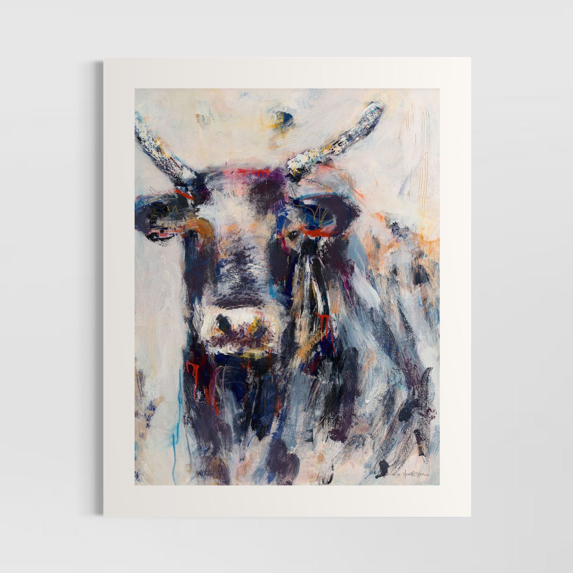 Boomer - Cow | Bull Art Print by Rose Hewartson Australian Artist▪️Fine Art Custom Print
▪️Free Shipping Australia Wide
▪️Worldwide Shipping 