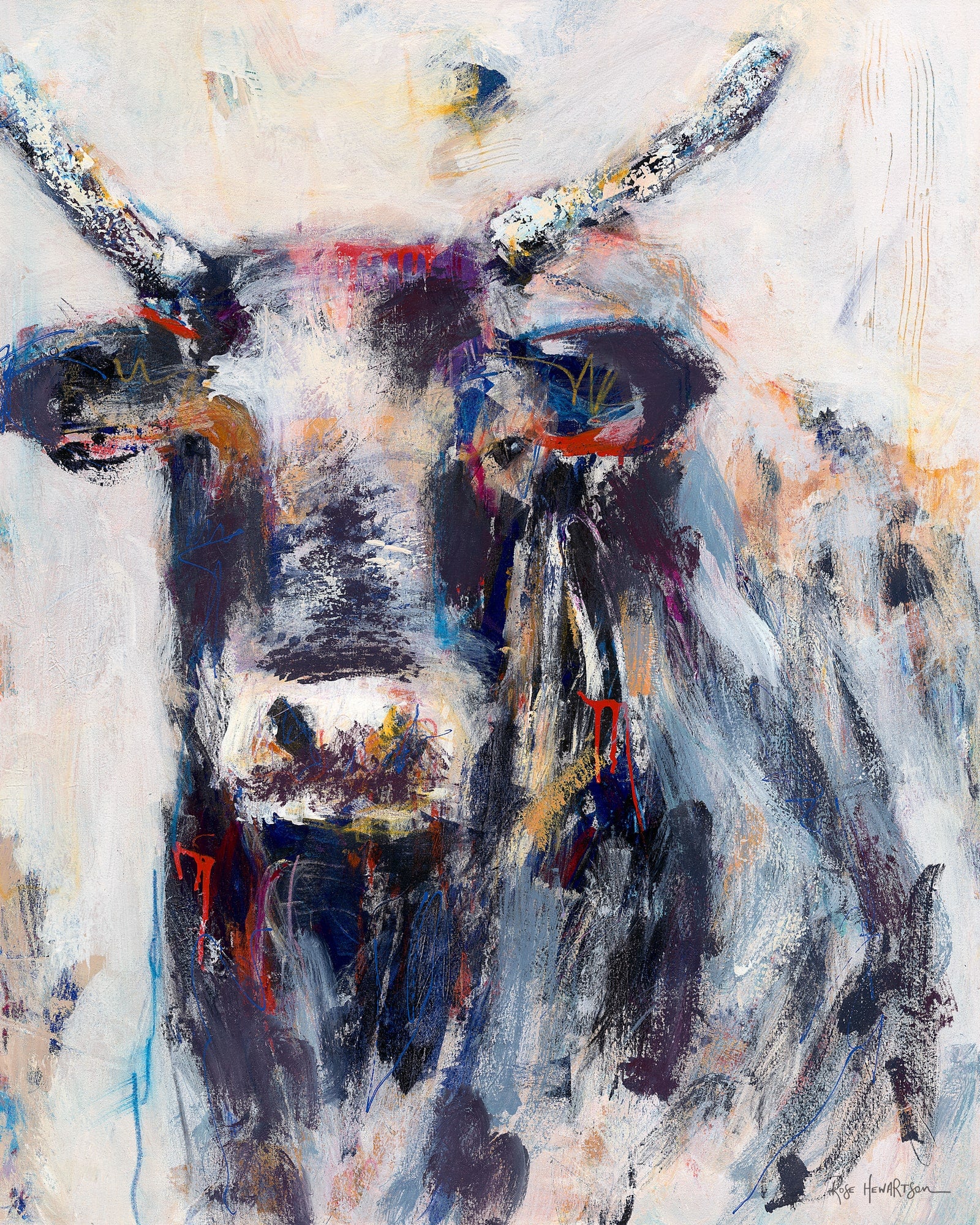 Boomer - Cow | Bull Art Print by Rose Hewartson Australian Artist▪️Fine Art Custom Print
▪️Free Shipping Australia Wide
▪️Worldwide Shipping 