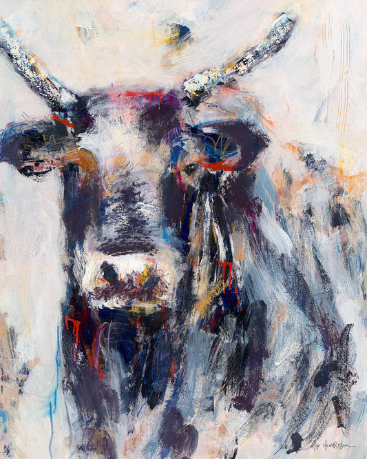 Boomer - Cow | Bull Art Print by Rose Hewartson Australian Artist▪️Fine Art Custom Print
▪️Free Shipping Australia Wide
▪️Worldwide Shipping 