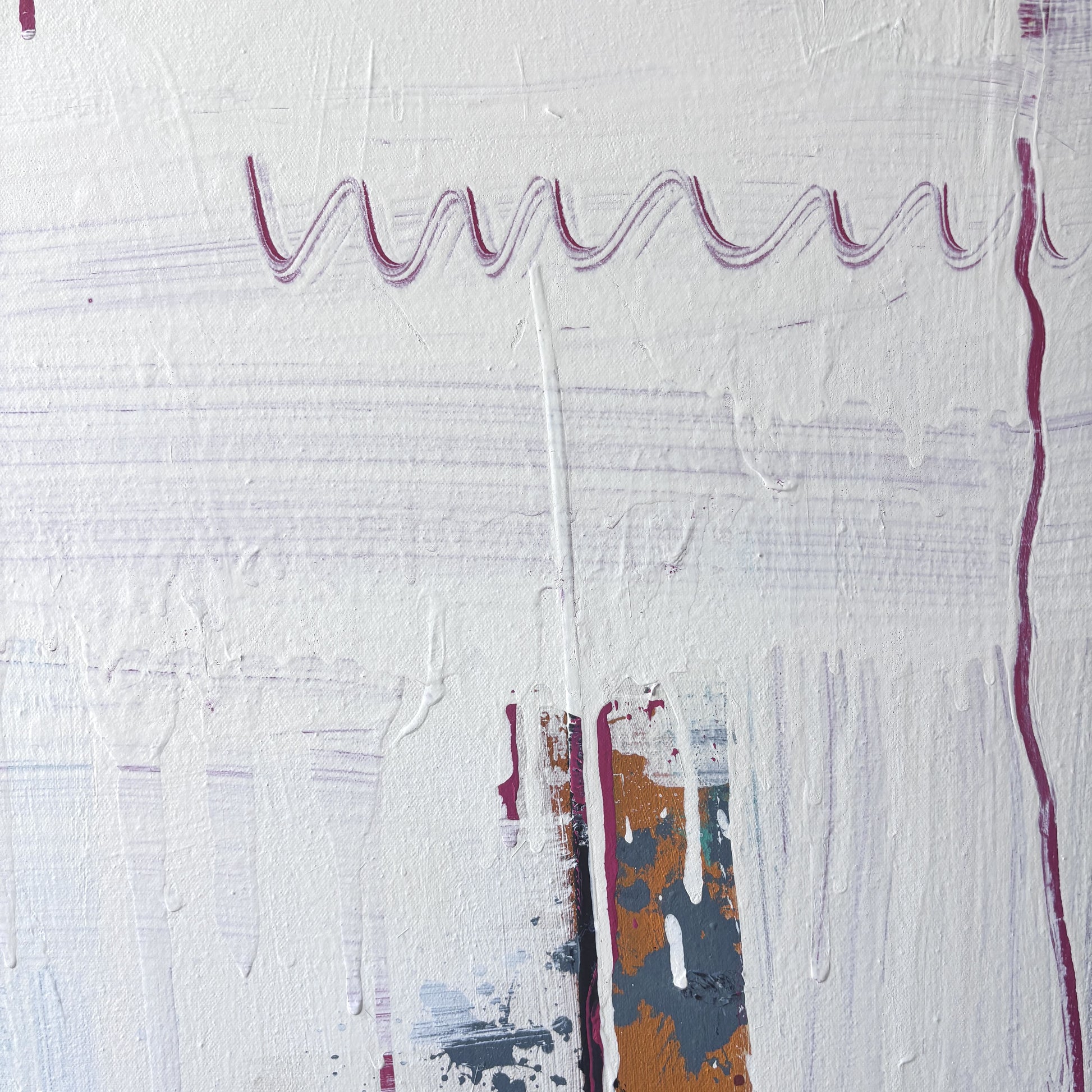 Edges - by Australian Artist Rose Hewartson Original Abstract Painting on Canvas Framed Statement Piece