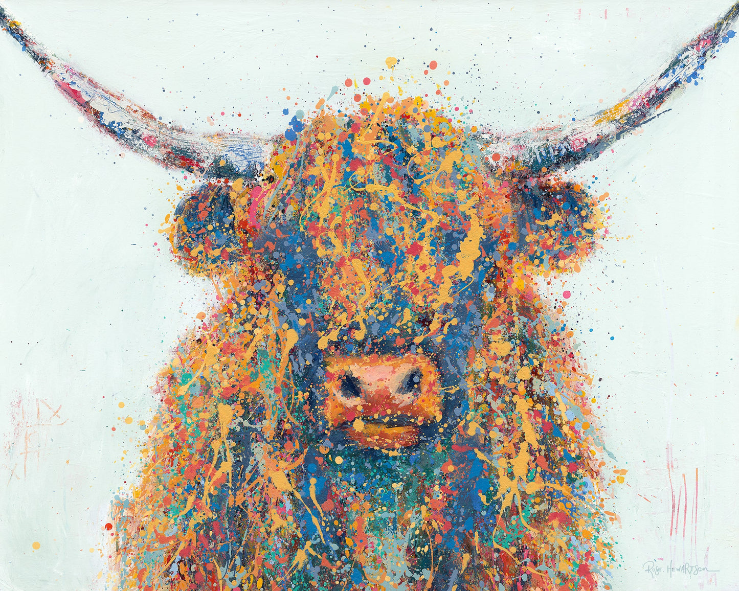 Fergus - Highland Cow Art  Art Print by Rose Hewartson Australian Artist
▪️Fine Art Custom Print
▪️Free Shipping Australia Wide