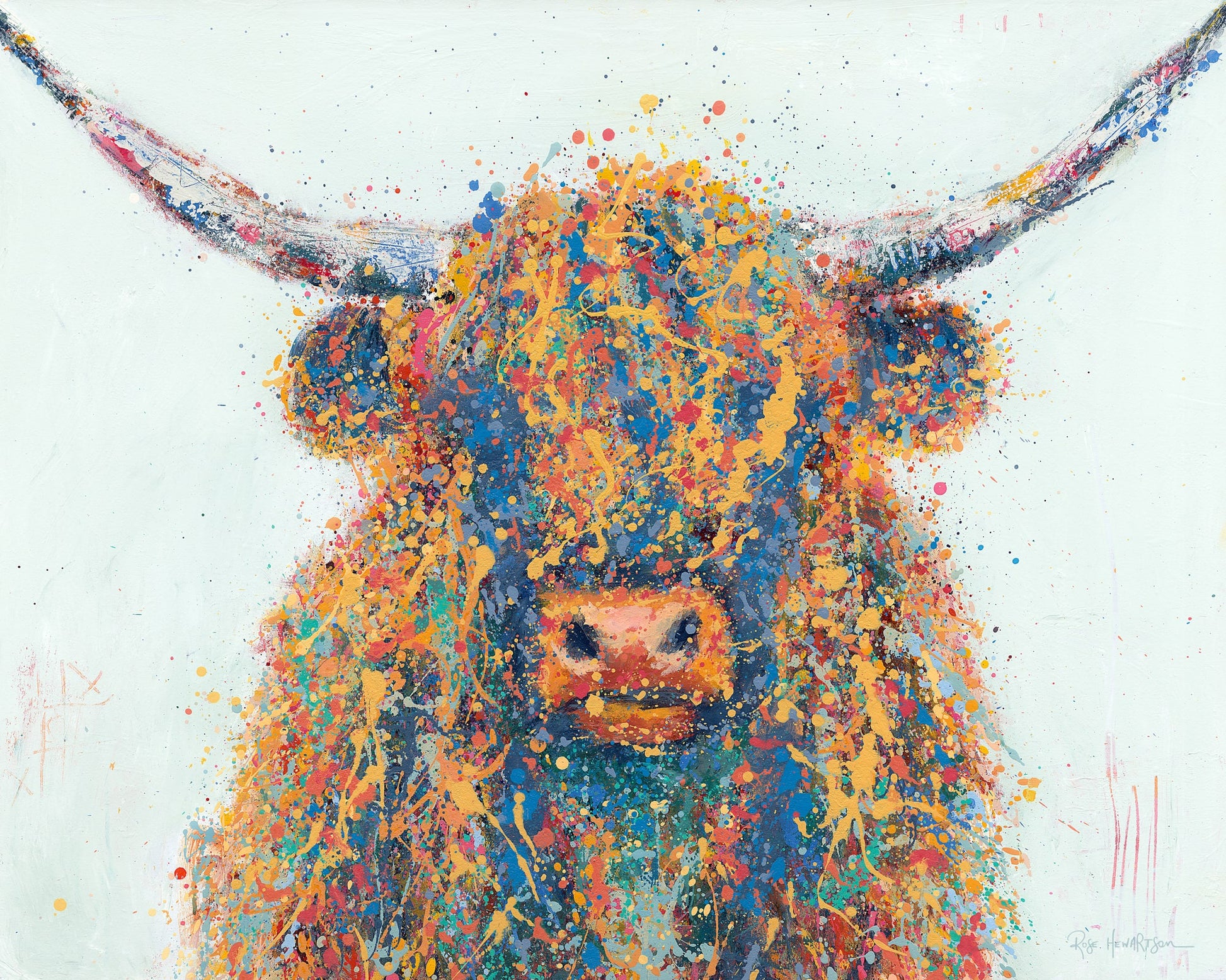Fergus - Highland Cow Art  Art Print by Rose Hewartson Australian Artist
▪️Fine Art Custom Print
▪️Free Shipping Australia Wide