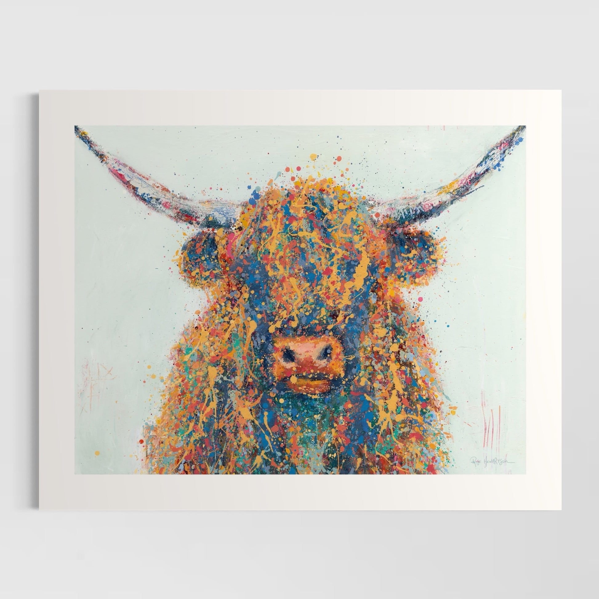 Fergus - Highland Cow Art  Art Print by Rose Hewartson Australian Artist
▪️Fine Art Custom Print
▪️Free Shipping Australia Wide