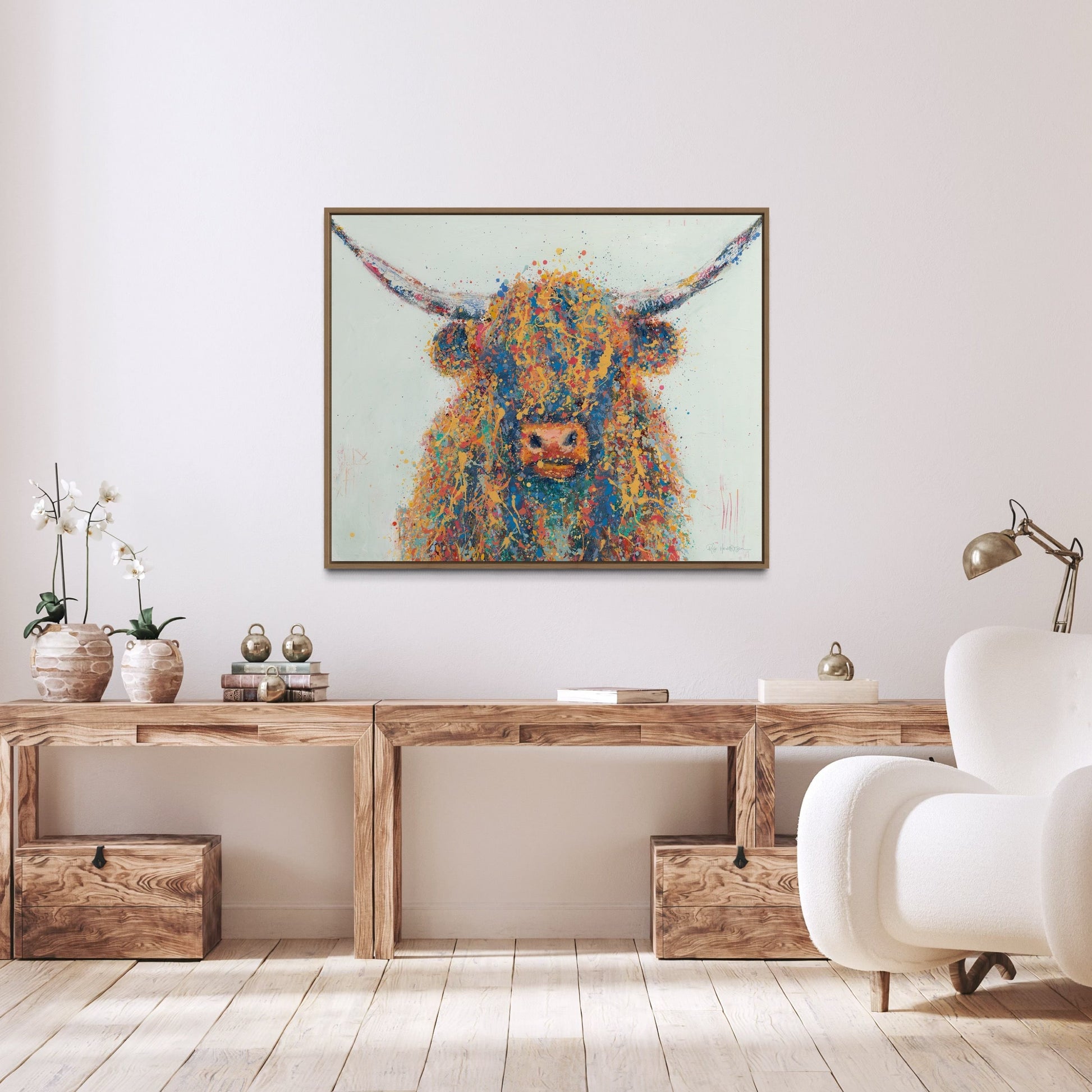 Fergus - Highland Cow Art  Art Print by Rose Hewartson Australian Artist
▪️Fine Art Custom Print
▪️Free Shipping Australia Wide