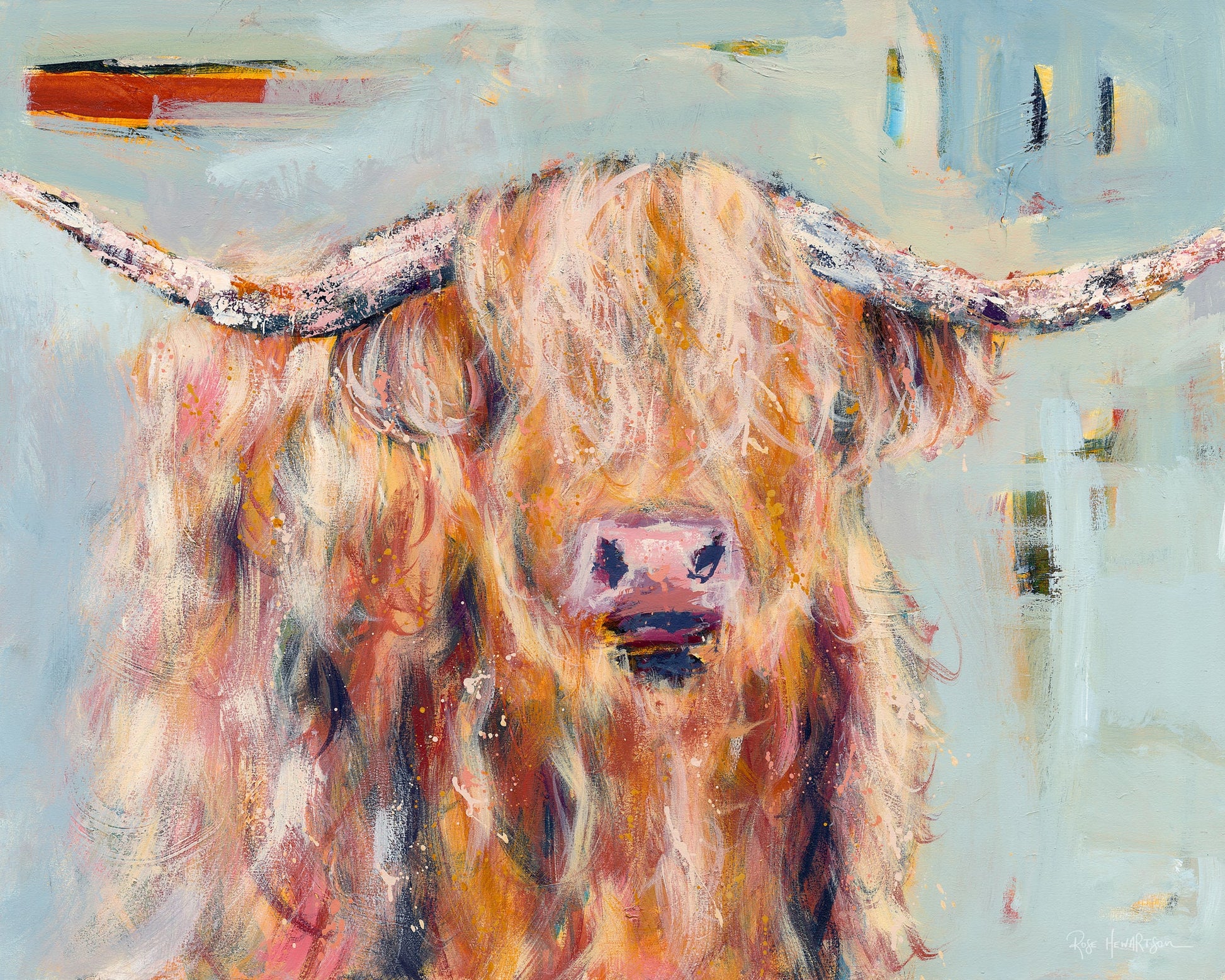 Hamish - Highland Cow Art Print by Rose Hewartson Australian Artist