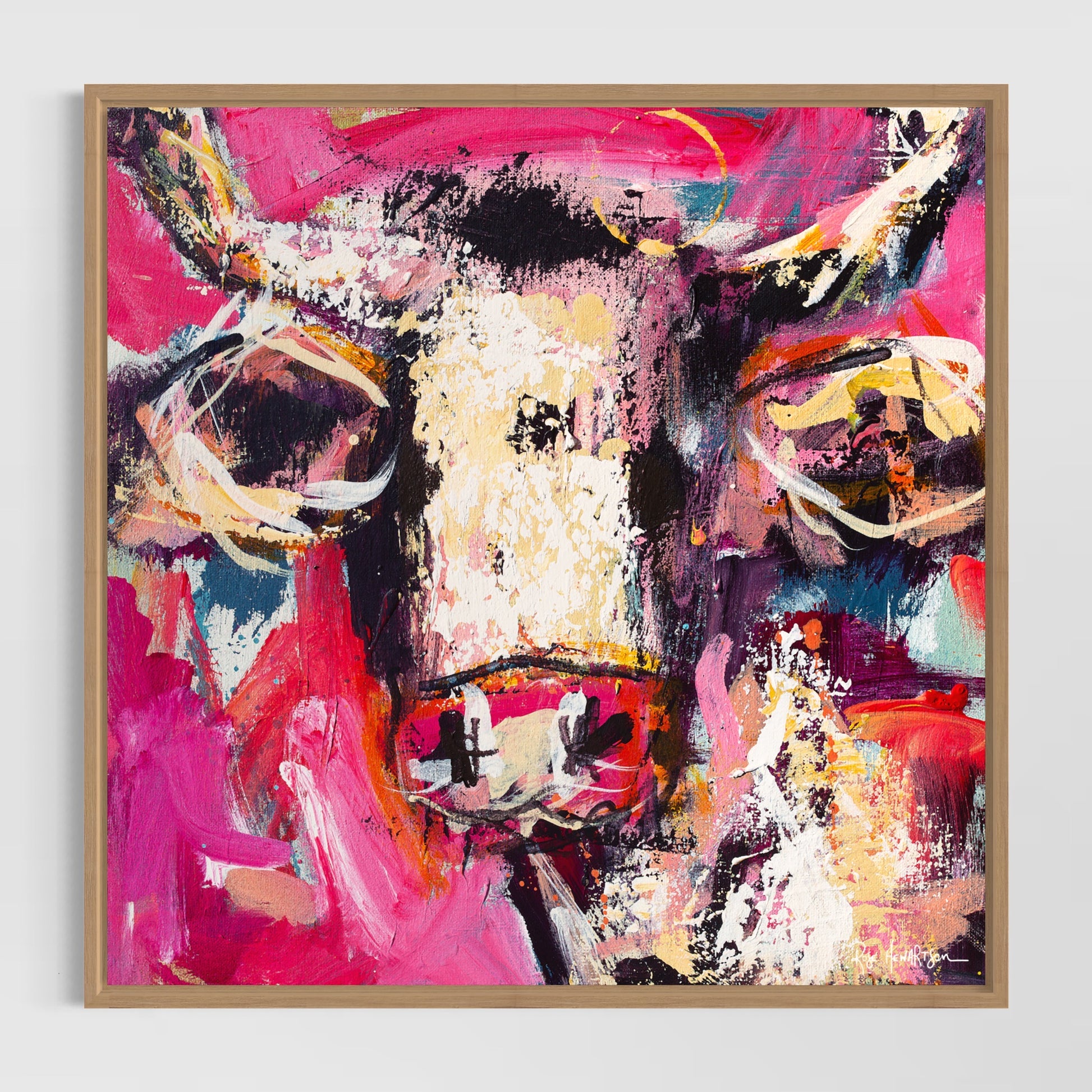 Lucky - Cow - {Art Print} by Rose Hewartson Australian Artist