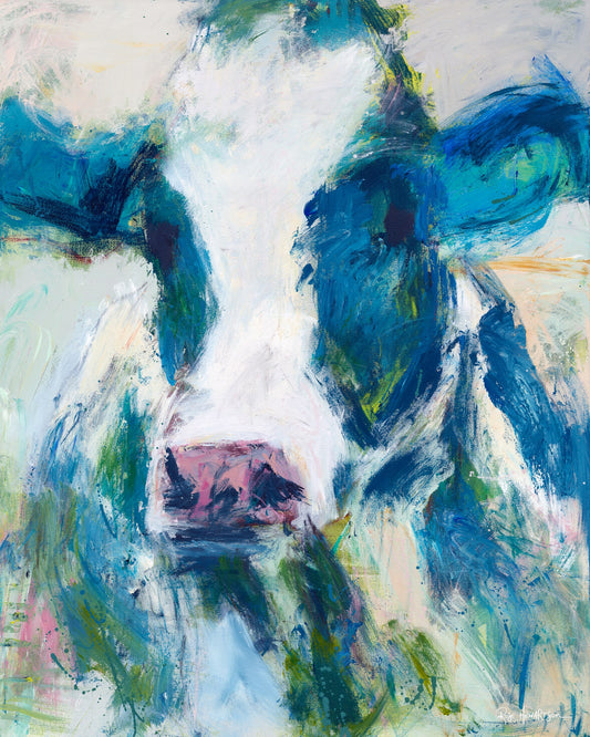 Mack - Dairy Cow Art Print by Rose Hewartson Australian Artist