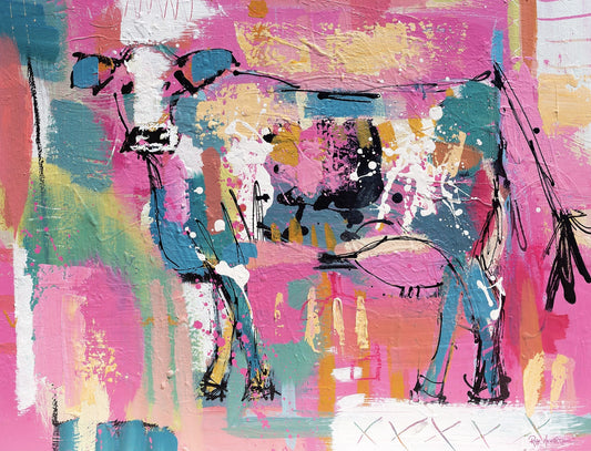 Missy - Cow - {Art Print} by Rose Hewartson Australian Artist