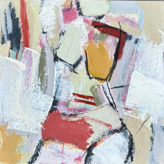 More Than Enough - by Australian Artist Rose Hewartson Original Abstract Figure Painting on Canvas 