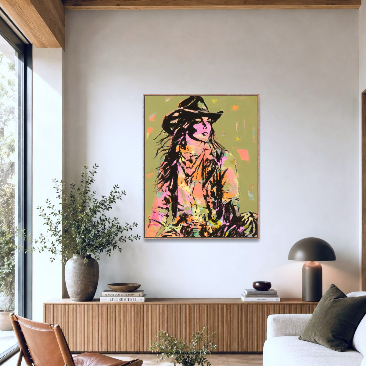 She's Got The Power -  {Framed Canvas Print}