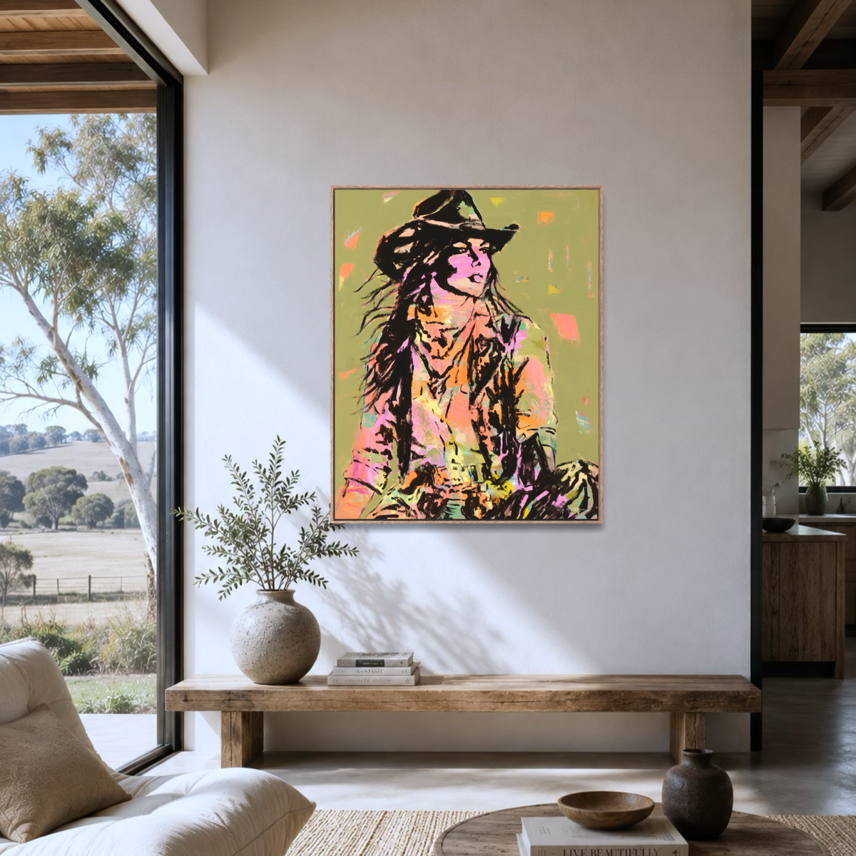 She's Got The Power -  {Framed Canvas Print}