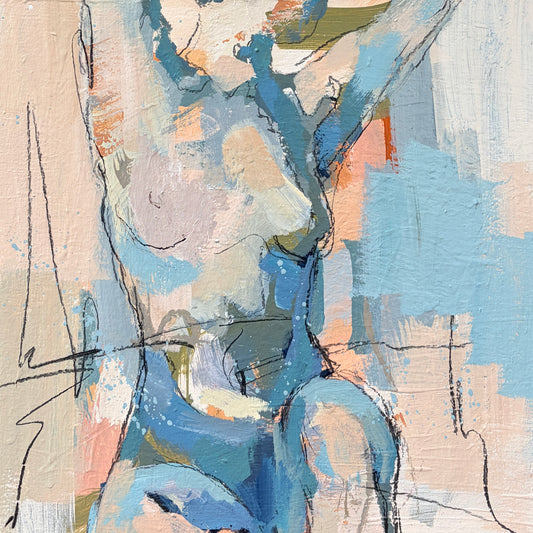 Split Second  - by Australian Artist Rose Hewartson Original Abstract Painting on Canvas