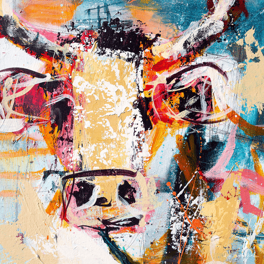 Tango - Cow - {Canvas Art Print} by Rose Hewartson Australian Artist