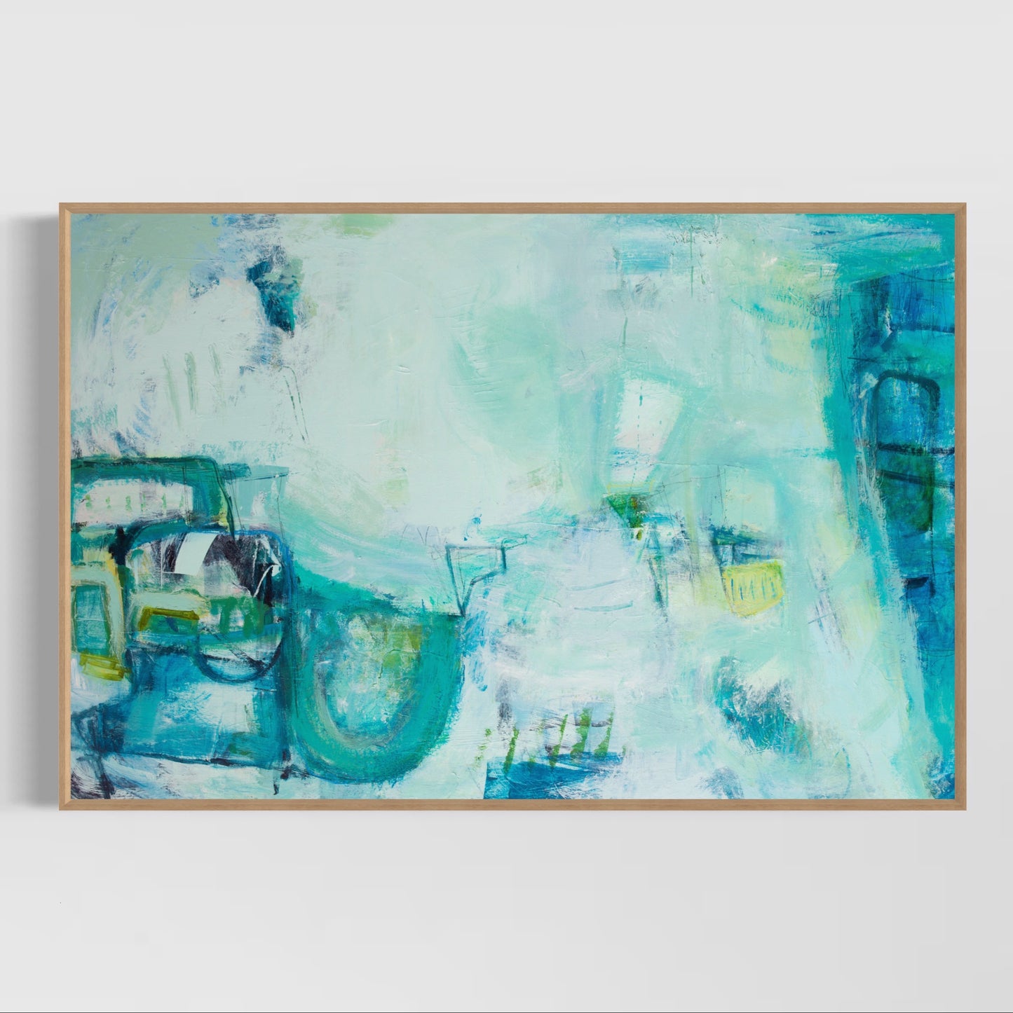 Best Day Ever II- by Australian Artist Rose Hewartson Original Abstract Painting on Canvas Framed 153 x 123cm Statement Piece