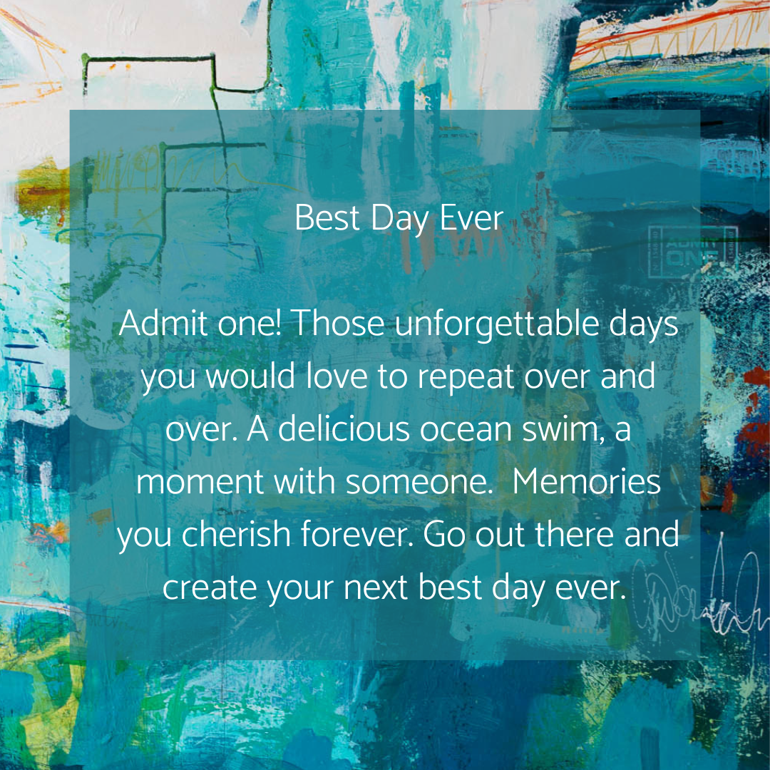 Best Day Ever Abstract Painting by Australian Artist Rose Hewartson
